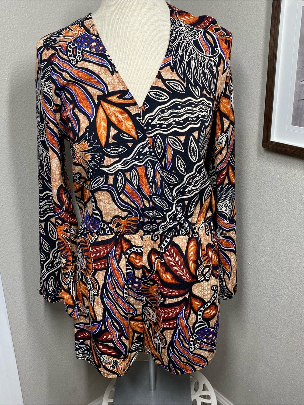 H&M Long sleeve plunge Romper